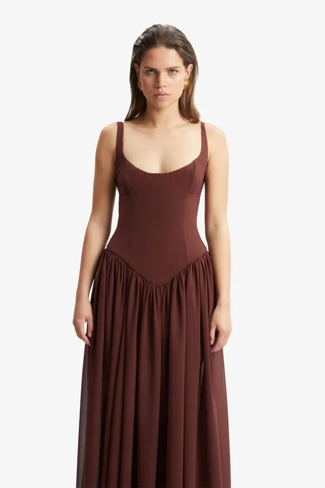 Women Bardot Day To Night Dresses Briann Maxi Dress In Chocolate Chocolate Women Bardot Day To Night Dresses Briann Maxi Dress In Chocolate Chocolate