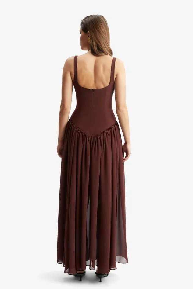 Women Bardot Day To Night Dresses Briann Maxi Dress In Chocolate Chocolate Women Bardot Day To Night Dresses Briann Maxi Dress In Chocolate Chocolate
