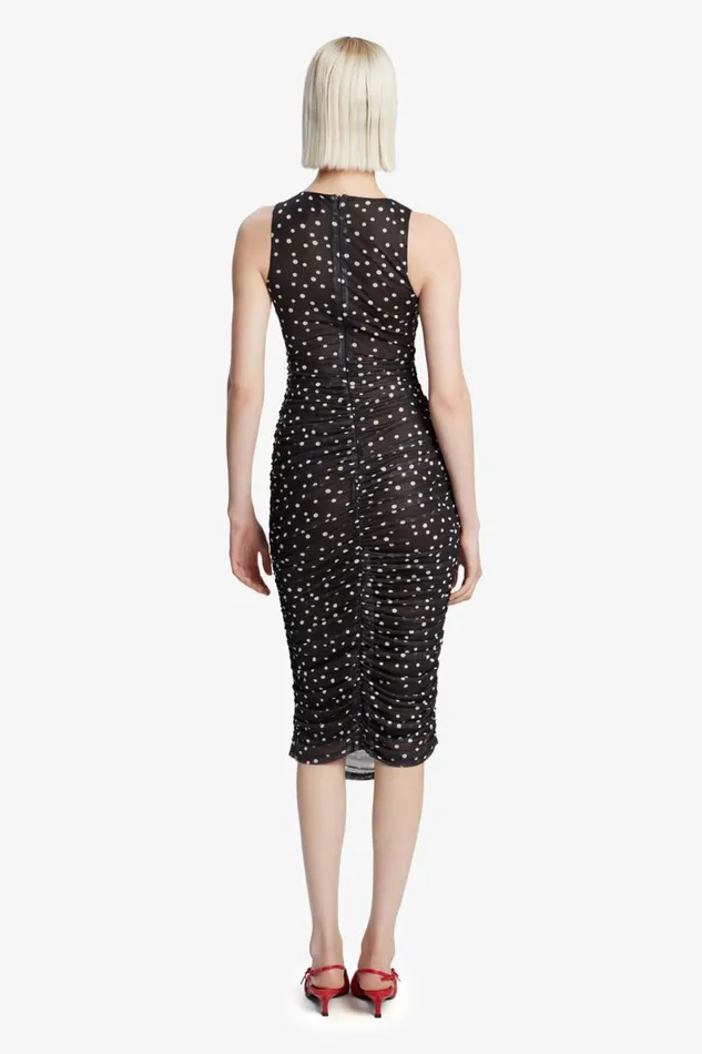 Women Bardot Day To Night Dresses Felicia Spot Mesh Midi Dress In Black Spot Black Spot Women Bardot Day To Night Dresses Felicia Spot Mesh Midi Dress In Black Spot Black Spot