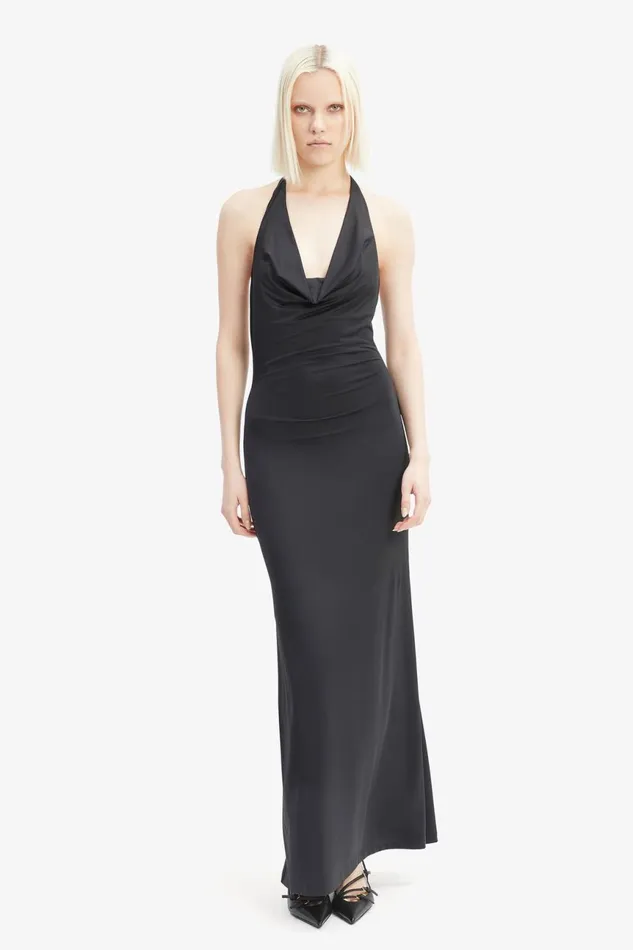 Women Bardot Day To Night Dresses Francine Halter Maxi Dress In Black Black Women Bardot Day To Night Dresses Francine Halter Maxi Dress In Black Black