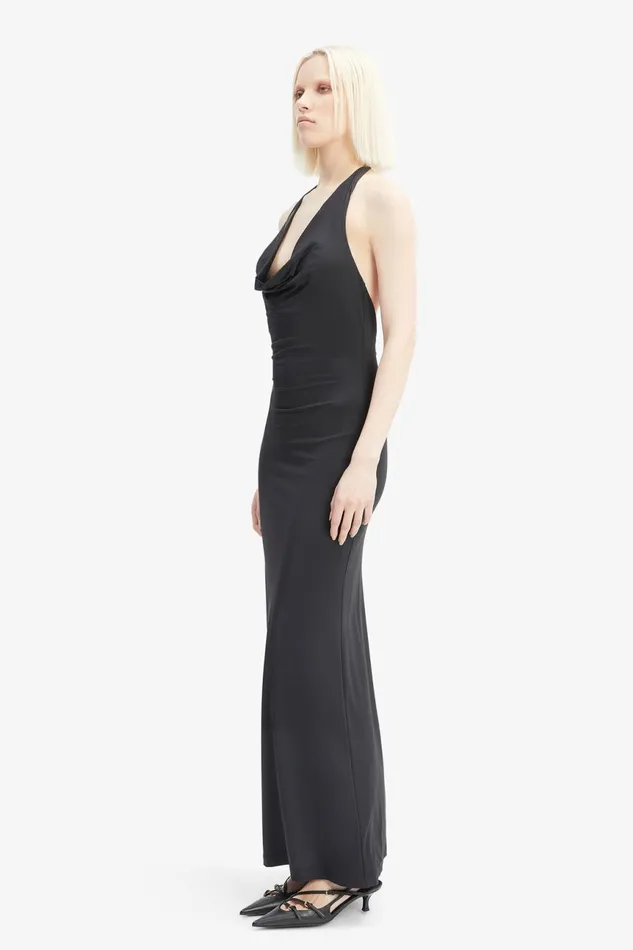 Women Bardot Day To Night Dresses Francine Halter Maxi Dress In Black Black Women Bardot Day To Night Dresses Francine Halter Maxi Dress In Black Black