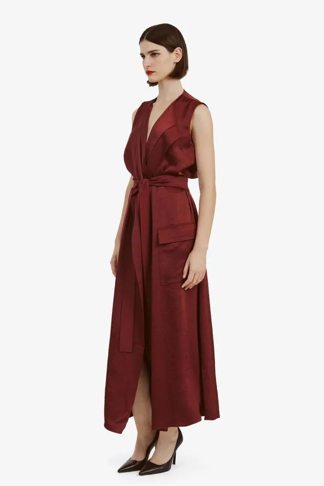 Women Bardot Day To Night Dresses Lanza Midi Dress In Burgundy Burgundy Women Bardot Day To Night Dresses Lanza Midi Dress In Burgundy Burgundy