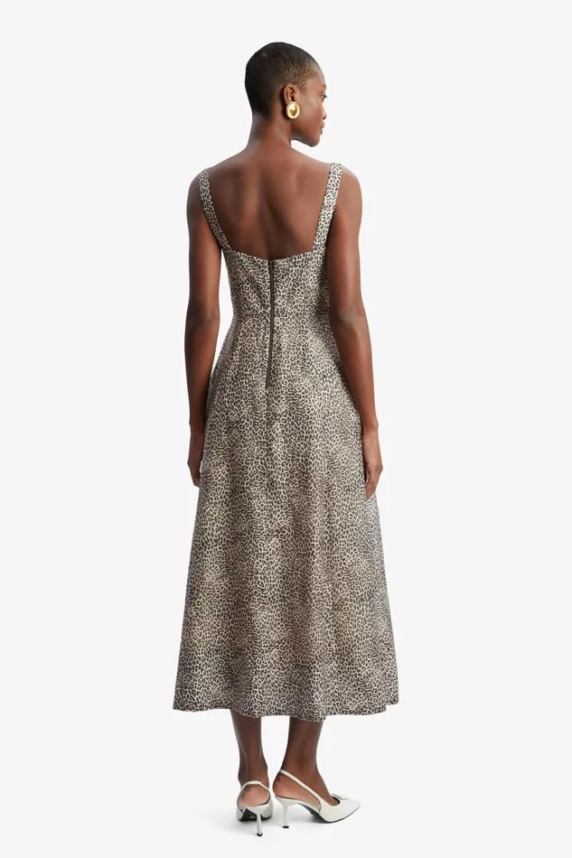 Women Bardot Day To Night Dresses Lilah Corset Midi Dress In Brown Leopard Brown Leopard Women Bardot Day To Night Dresses Lilah Corset Midi Dress In Brown Leopard Brown Leopard