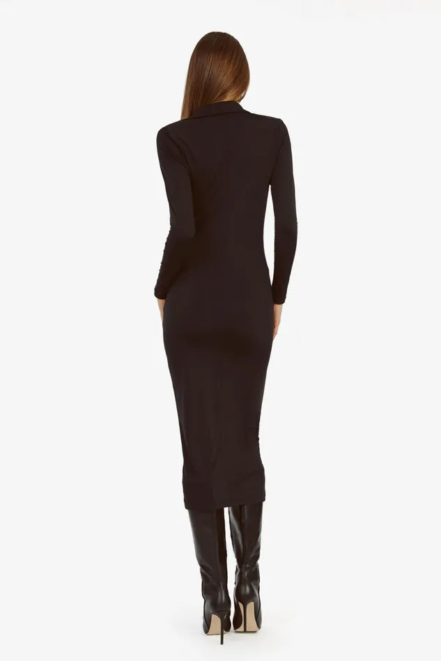 Women Bardot Day To Night Dresses Lorel Midi Dress In Black Black