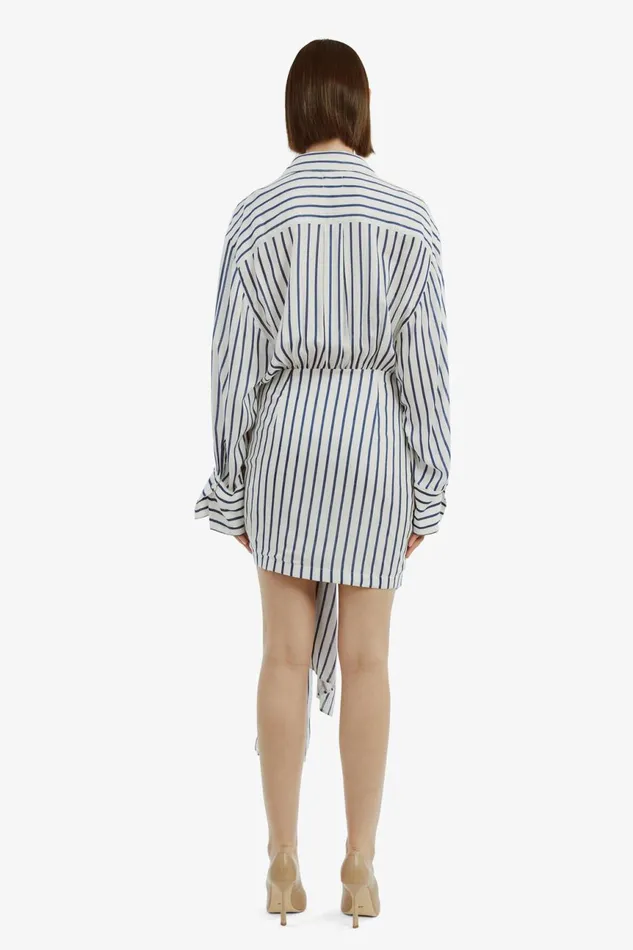 Women Bardot Day To Night Dresses Malira Shirt Dress In Navywhite Navywhite Women Bardot Day To Night Dresses Malira Shirt Dress In Navywhite Navywhite