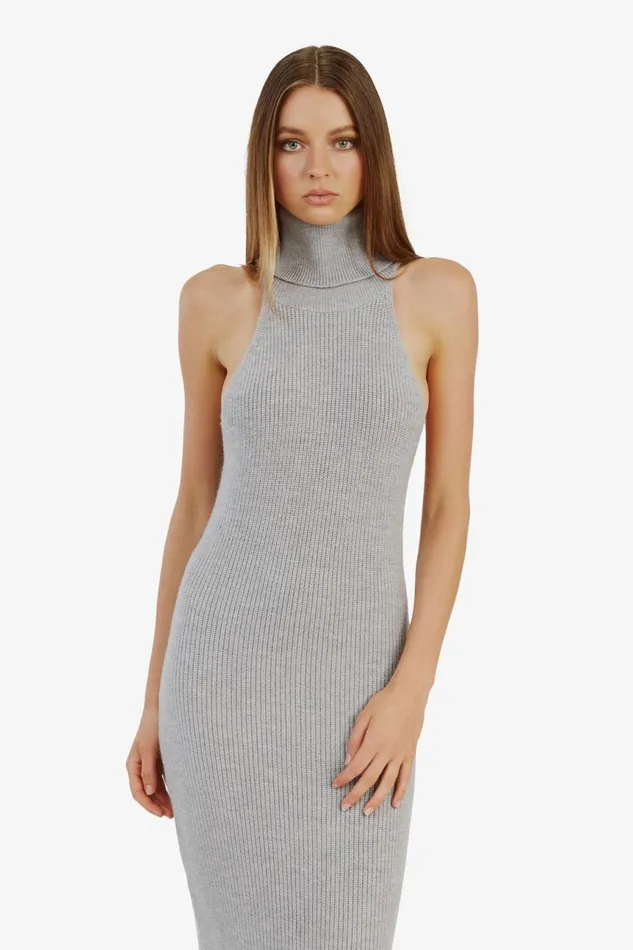 Women Bardot Day To Night Dresses Mariano Knit Maxi Dress In Grey Grey Women Bardot Day To Night Dresses Mariano Knit Maxi Dress In Grey Grey