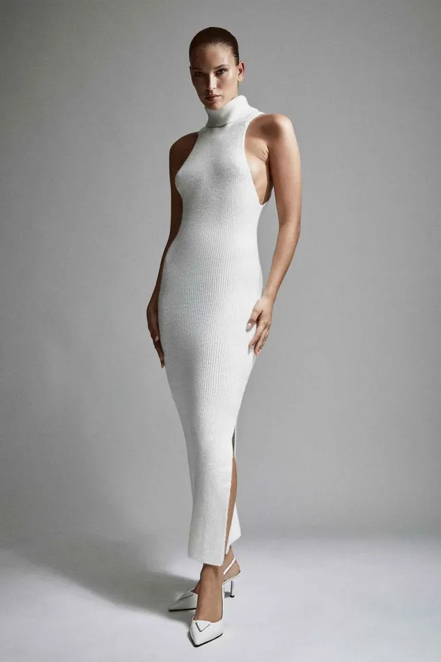 Women Bardot Day To Night Dresses Mariano Knit Maxi Dress In Orchid White Orchid White Women Bardot Day To Night Dresses Mariano Knit Maxi Dress In Orchid White Orchid White