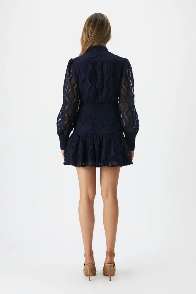 Women Bardot Day To Night Dresses Remy Lace Dress In Navy Navy Women Bardot Day To Night Dresses Remy Lace Dress In Navy Navy