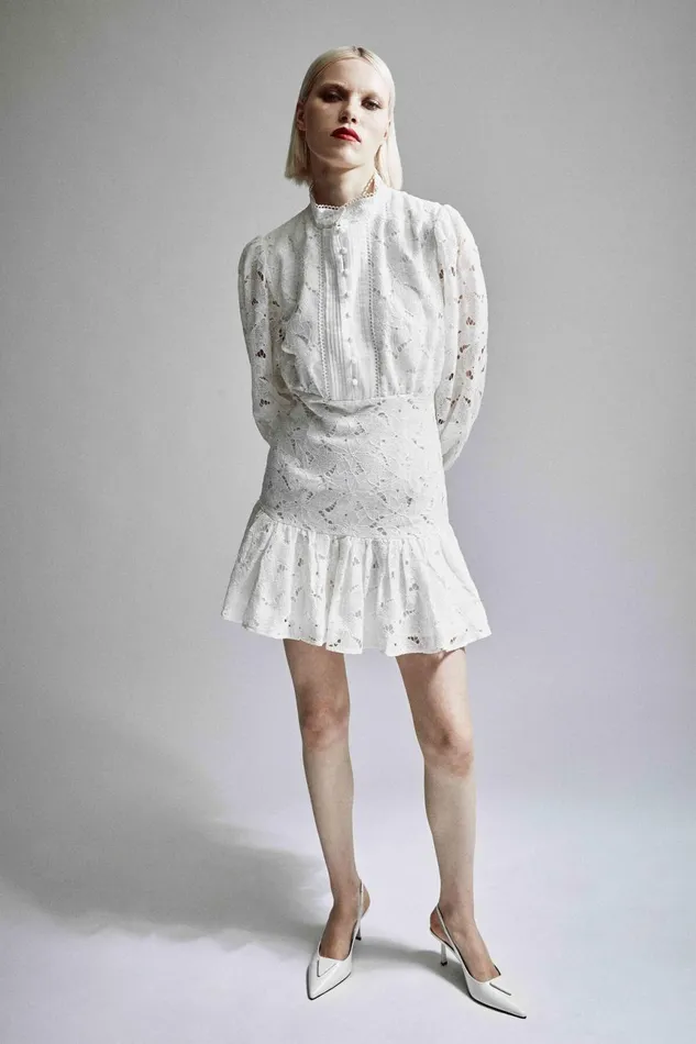 Women Bardot Day To Night Dresses Remy Mini Lace Dress In Orchid White Orchid White Women Bardot Day To Night Dresses Remy Mini Lace Dress In Orchid White Orchid White