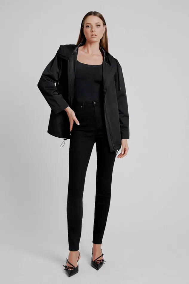 Women Bardot Jackets Astora Hooded Jacket In Black Black
