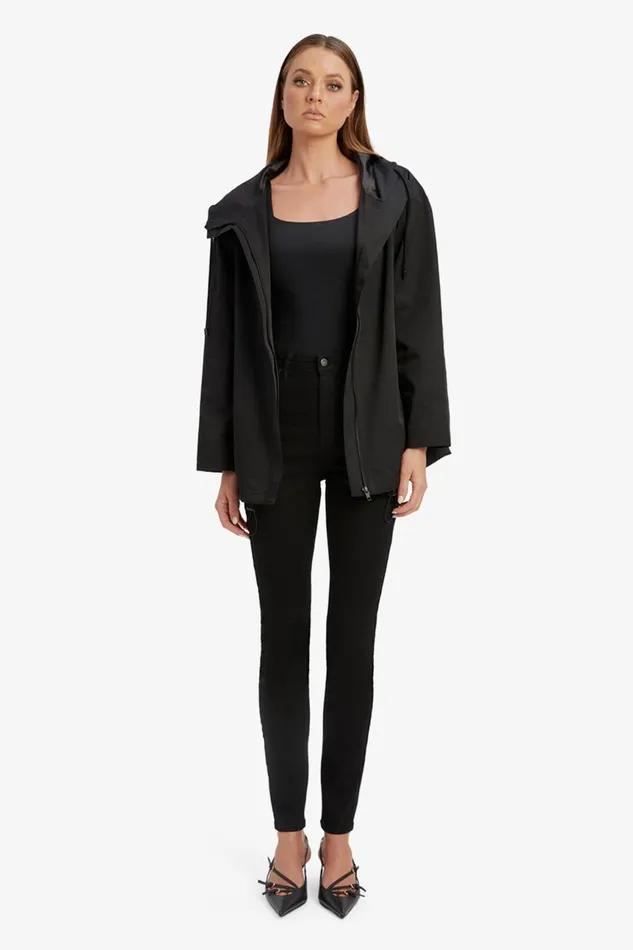 Women Bardot Jackets Astora Hooded Jacket In Black Black