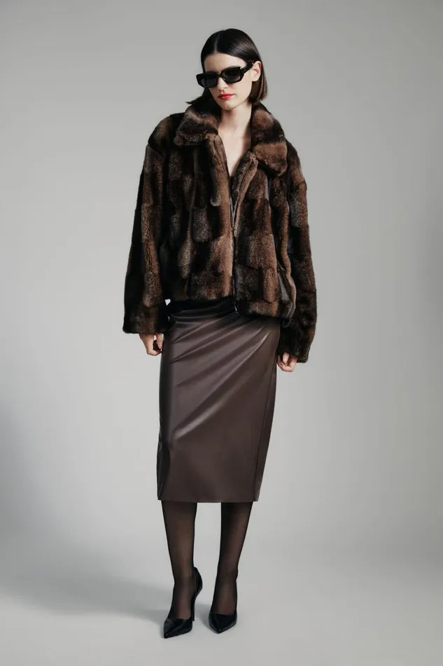 Women Bardot Jackets Sylvie Zip Faux Fur Jacket In Dark Chocolate Dark Chocolate Women Bardot Jackets Sylvie Zip Faux Fur Jacket In Dark Chocolate Dark Chocolate