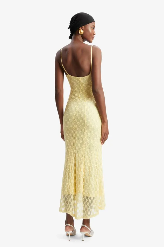 Women Bardot Occasion Dresses Adoni Mesh Midi Dress In Canary Yellow Canary Yellow Women Bardot Occasion Dresses Adoni Mesh Midi Dress In Canary Yellow Canary Yellow