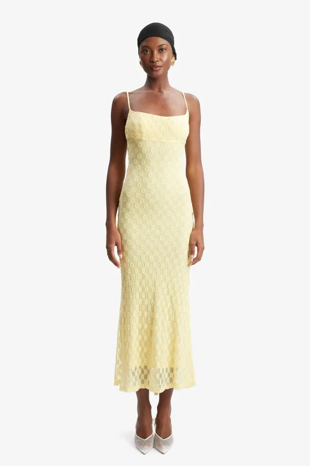 Women Bardot Occasion Dresses Adoni Mesh Midi Dress In Canary Yellow Canary Yellow Women Bardot Occasion Dresses Adoni Mesh Midi Dress In Canary Yellow Canary Yellow