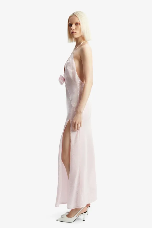 Women Bardot Occasion Dresses Aradia Sequin Halter Dress In Light Pink Light Pink Women Bardot Occasion Dresses Aradia Sequin Halter Dress In Light Pink Light Pink