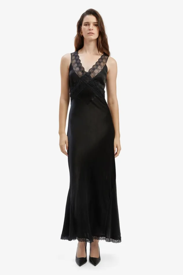 Women Bardot Occasion Dresses Mendez Slip Dress In Black Black Women Bardot Occasion Dresses Mendez Slip Dress In Black Black