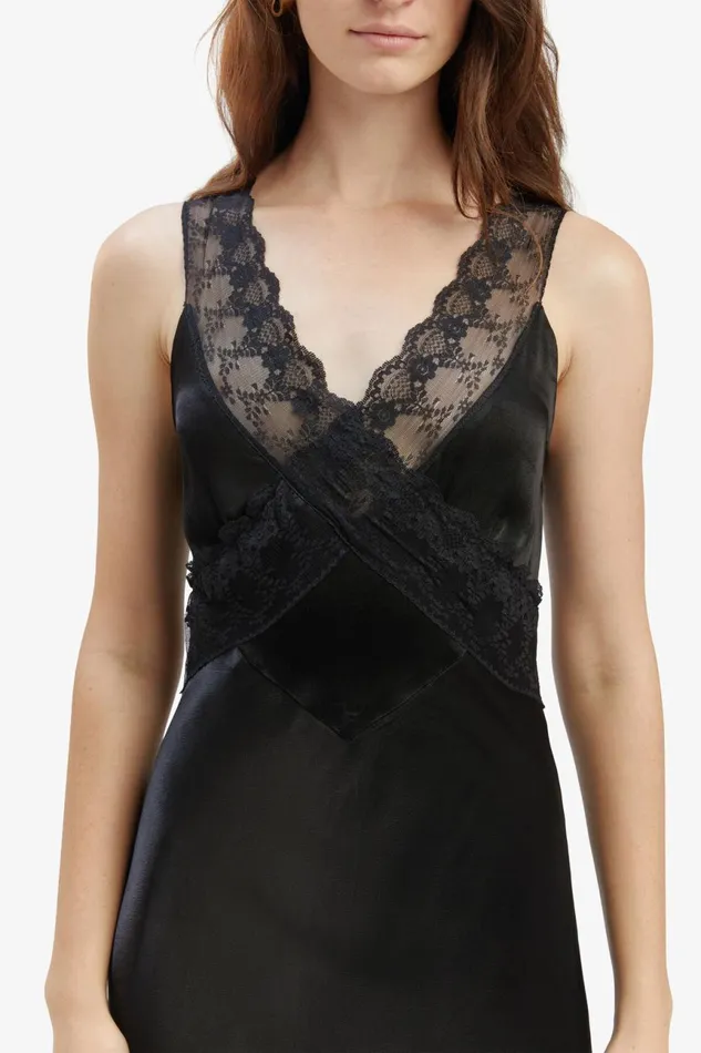 Women Bardot Occasion Dresses Mendez Slip Dress In Black Black Women Bardot Occasion Dresses Mendez Slip Dress In Black Black