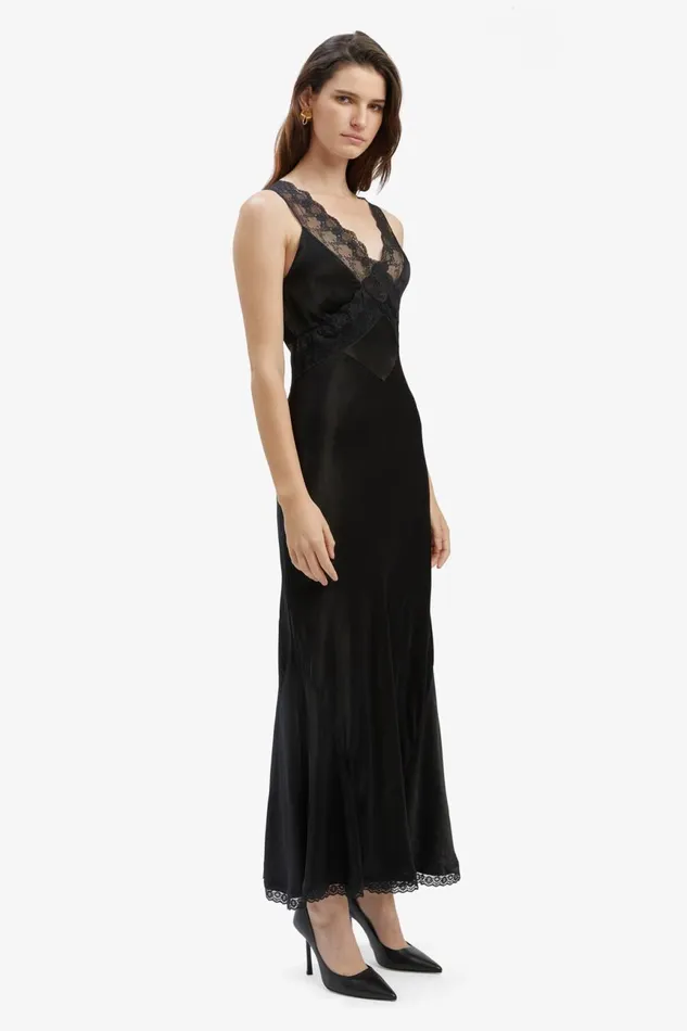 Women Bardot Occasion Dresses Mendez Slip Dress In Black Black Women Bardot Occasion Dresses Mendez Slip Dress In Black Black
