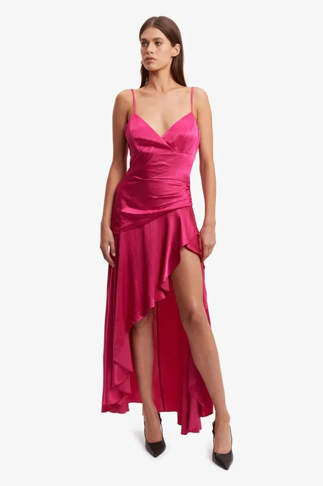 Women Bardot Occasion Dresses Sorella Midi Dress In Magenta Magenta Women Bardot Occasion Dresses Sorella Midi Dress In Magenta Magenta