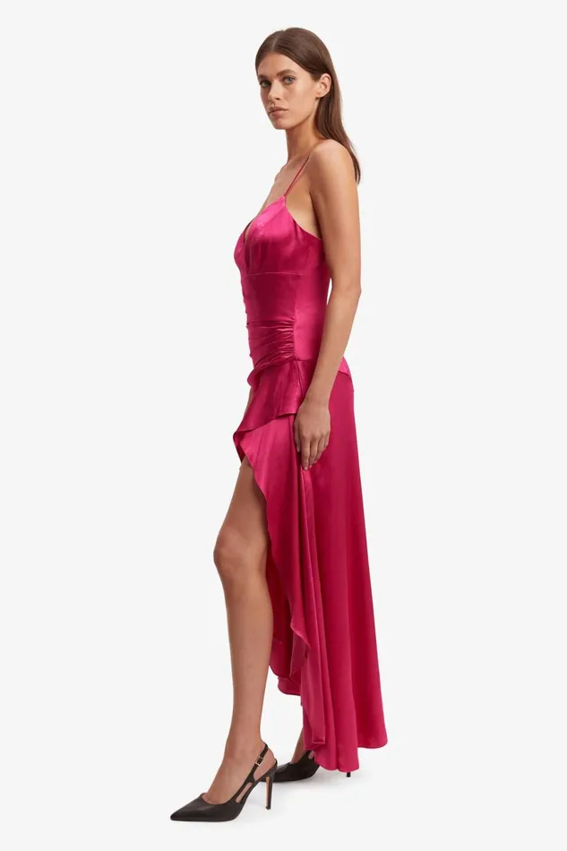 Women Bardot Occasion Dresses Sorella Midi Dress In Magenta Magenta Women Bardot Occasion Dresses Sorella Midi Dress In Magenta Magenta
