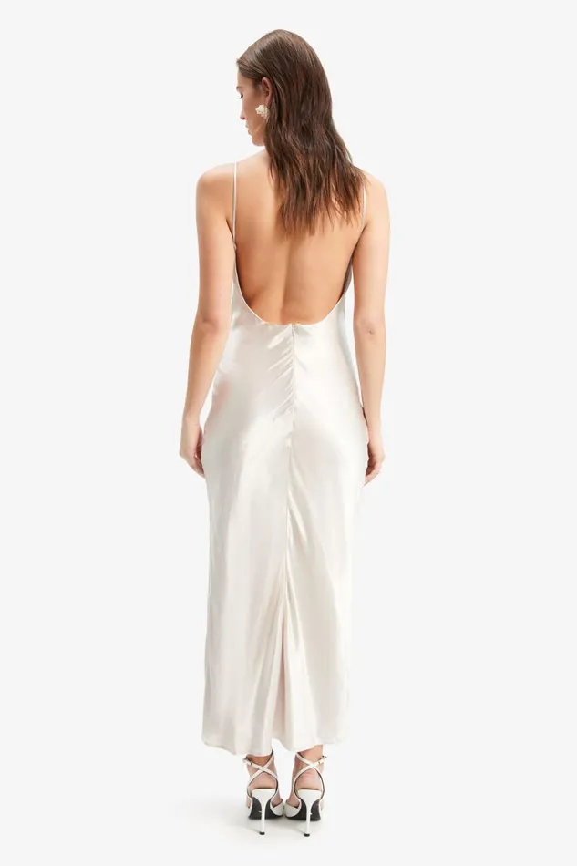 Women Bardot Occasion Dresses Trina Slip Dress In Oyster Oyster Women Bardot Occasion Dresses Trina Slip Dress In Oyster Oyster
