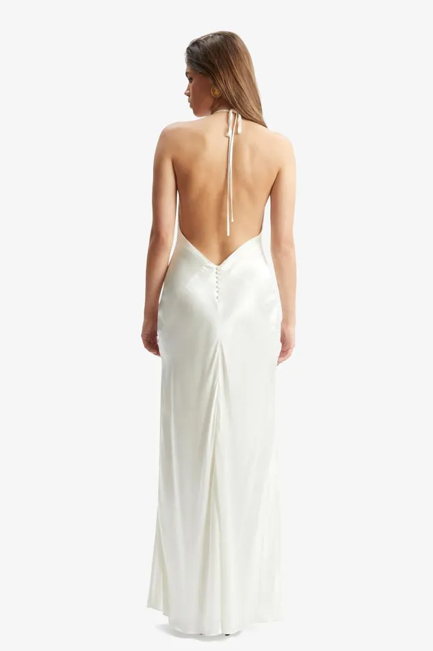 Women Bardot Occasion Dresses Yve Halter Dress In Orchid White Orchid White Women Bardot Occasion Dresses Yve Halter Dress In Orchid White Orchid White