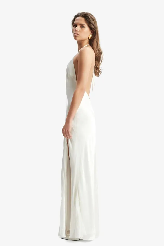 Women Bardot Occasion Dresses Yve Halter Dress In Orchid White Orchid White Women Bardot Occasion Dresses Yve Halter Dress In Orchid White Orchid White