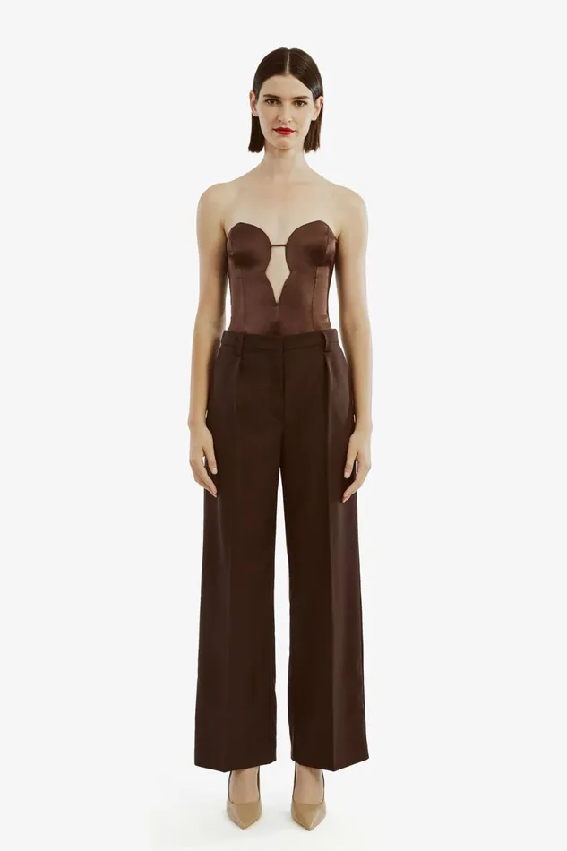 Women Bardot Pants Callista Pant In Dark Chocolate Dark Chocolate Women Bardot Pants Callista Pant In Dark Chocolate Dark Chocolate