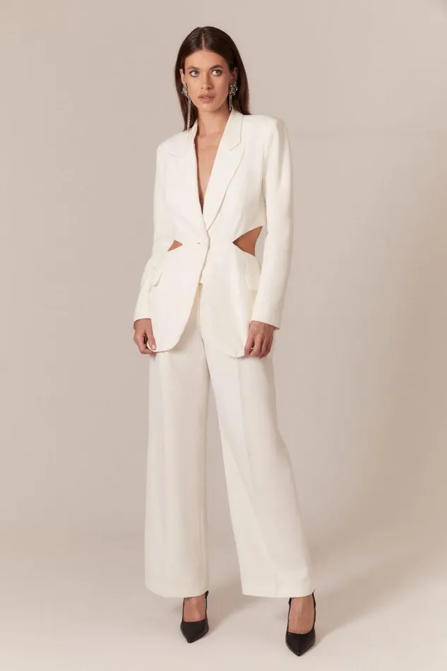 Women Bardot Pants Cassian Tailored Pant In Ivory Ivory