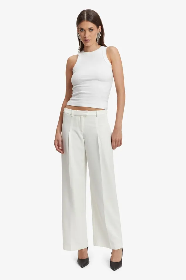 Women Bardot Pants Cassian Tailored Pant In Ivory Ivory Women Bardot Pants Cassian Tailored Pant In Ivory Ivory