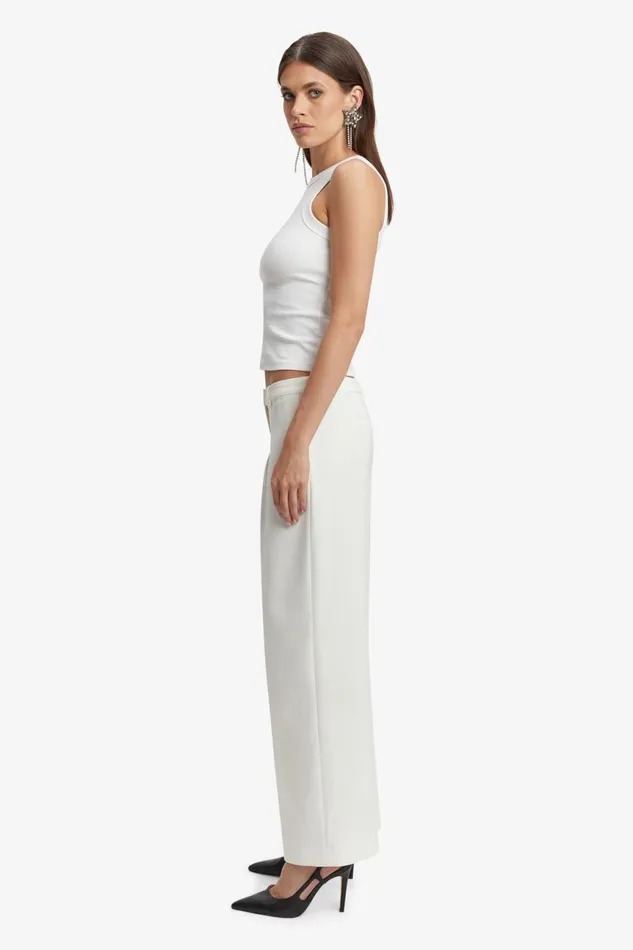 Women Bardot Pants Cassian Tailored Pant In Ivory Ivory Women Bardot Pants Cassian Tailored Pant In Ivory Ivory