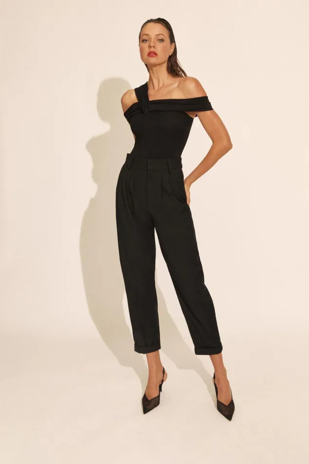 Women Bardot Pants Elandra Wide Pant In Black Black