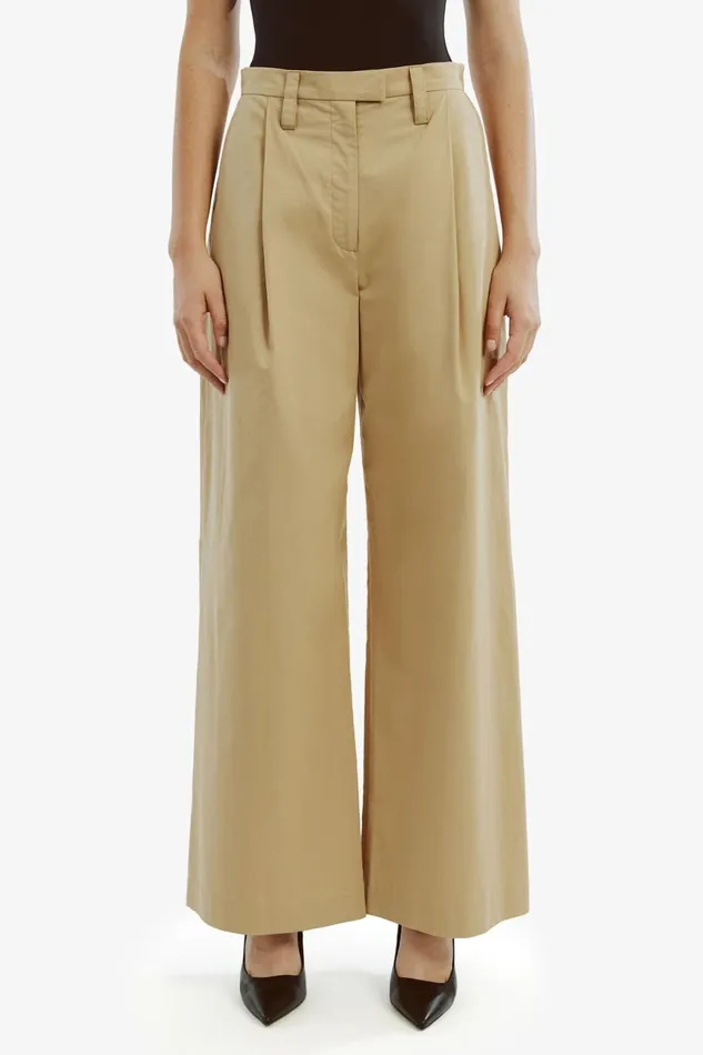 Women Bardot Pants Faith Relaxed Pant In Beige Beige Women Bardot Pants Faith Relaxed Pant In Beige Beige
