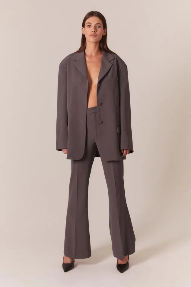 Women Bardot Pants Halifax Slim Flare Pant In Charcoal Charcoal