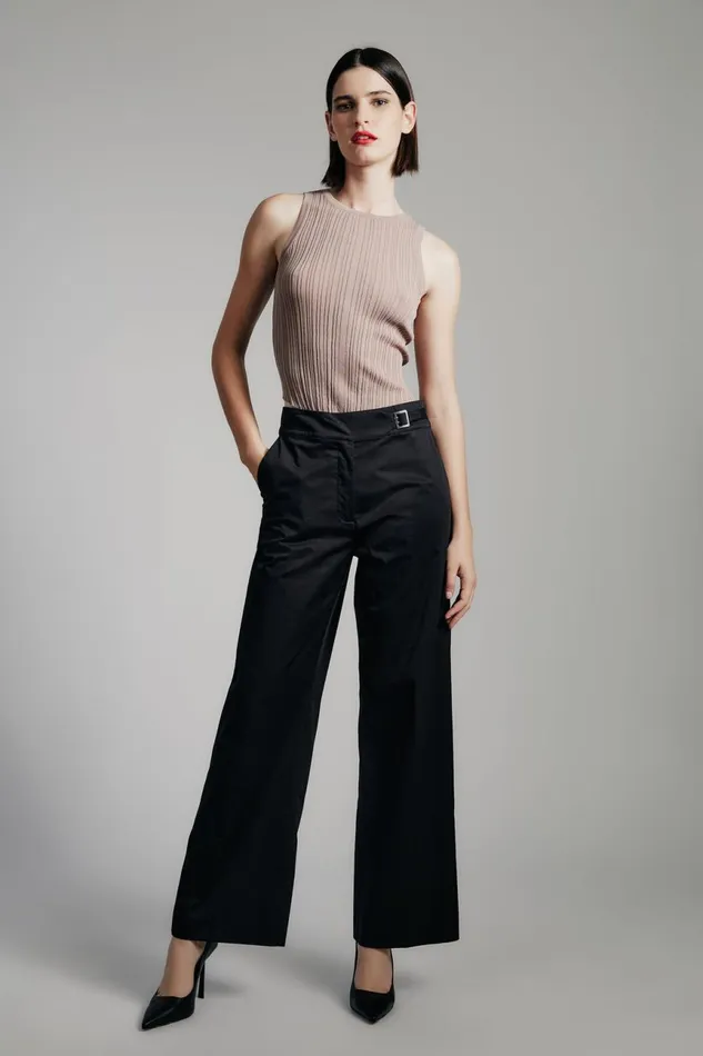 Women Bardot Pants Ilaria Straight Leg Pant In Black Black
