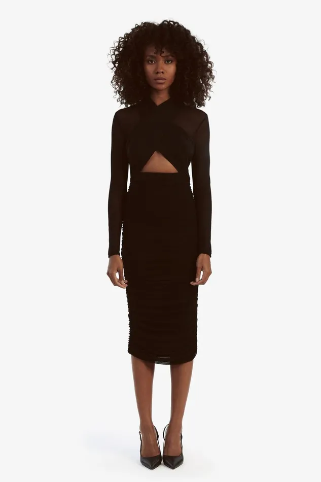 Women Bardot Party Dresses Aliyah Dress In Black Black Women Bardot Party Dresses Aliyah Dress In Black Black