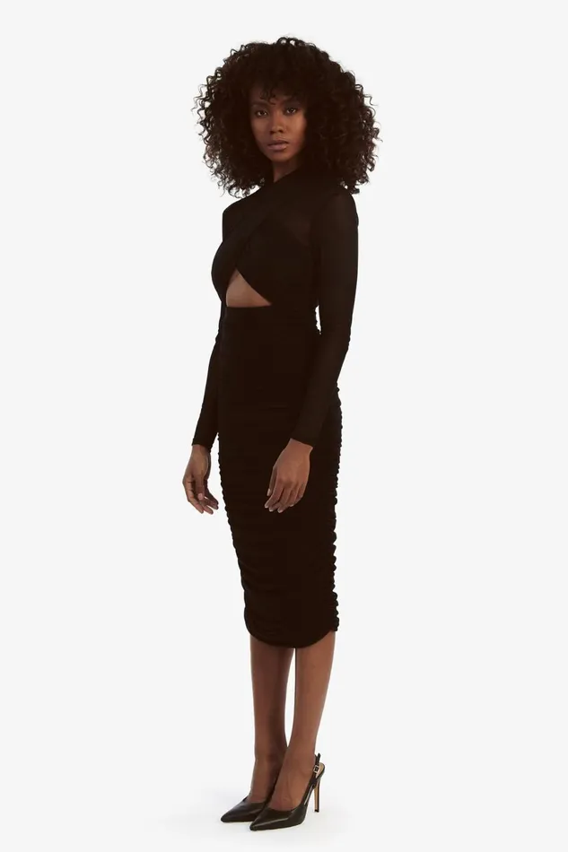Women Bardot Party Dresses Aliyah Dress In Black Black Women Bardot Party Dresses Aliyah Dress In Black Black