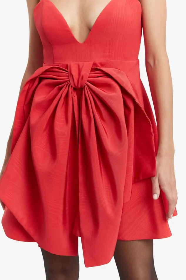 Women Bardot Party Dresses Annabelle Mini Dress In Fire Red Fire Red Women Bardot Party Dresses Annabelle Mini Dress In Fire Red Fire Red