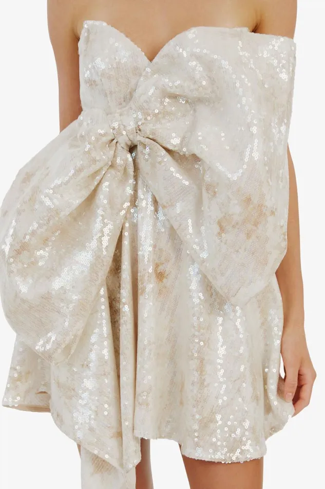 Women Bardot Party Dresses Brydie Bow Mini Dress In Nude Nude Women Bardot Party Dresses Brydie Bow Mini Dress In Nude Nude