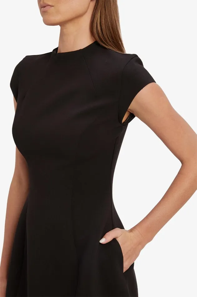 Women Bardot Party Dresses Delphi Hourglass Mini Dress In Black Black Women Bardot Party Dresses Delphi Hourglass Mini Dress In Black Black