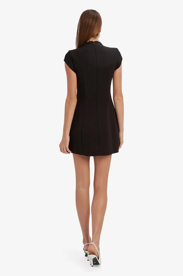 Women Bardot Party Dresses Delphi Hourglass Mini Dress In Black Black Women Bardot Party Dresses Delphi Hourglass Mini Dress In Black Black