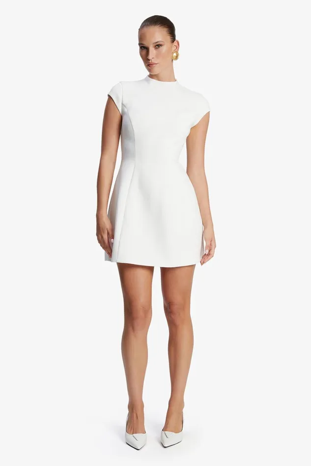 Women Bardot Party Dresses Delphi Hourglass Mini Dress In Orchid White Orchid White Women Bardot Party Dresses Delphi Hourglass Mini Dress In Orchid White Orchid White