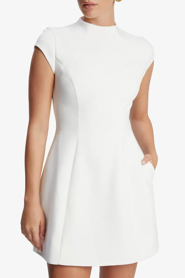 Women Bardot Party Dresses Delphi Hourglass Mini Dress In Orchid White Orchid White Women Bardot Party Dresses Delphi Hourglass Mini Dress In Orchid White Orchid White