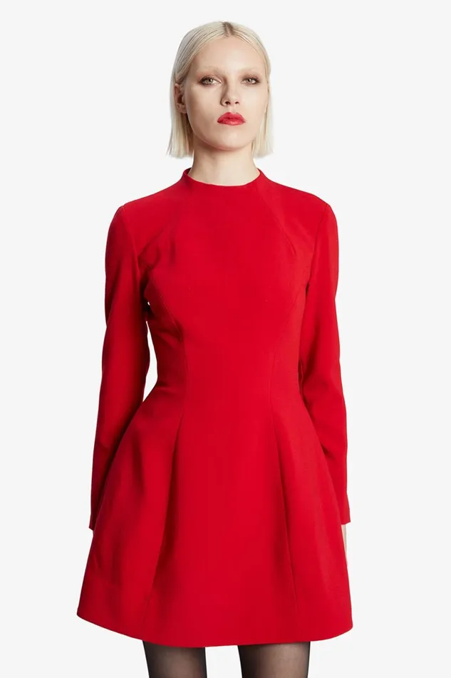 Women Bardot Party Dresses Delphi Long Sleeve Mini Dress In Deep Red Deep Red Women Bardot Party Dresses Delphi Long Sleeve Mini Dress In Deep Red Deep Red