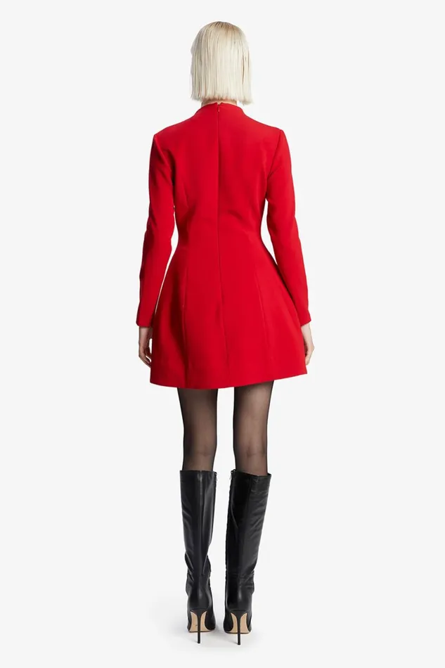 Women Bardot Party Dresses Delphi Long Sleeve Mini Dress In Deep Red Deep Red Women Bardot Party Dresses Delphi Long Sleeve Mini Dress In Deep Red Deep Red