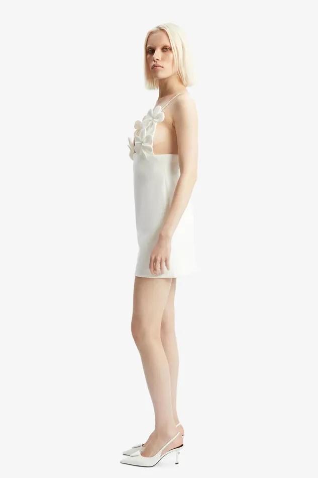 Women Bardot Party Dresses Ingrid Flower Mini Dress In Orchid White Orchid White Women Bardot Party Dresses Ingrid Flower Mini Dress In Orchid White Orchid White