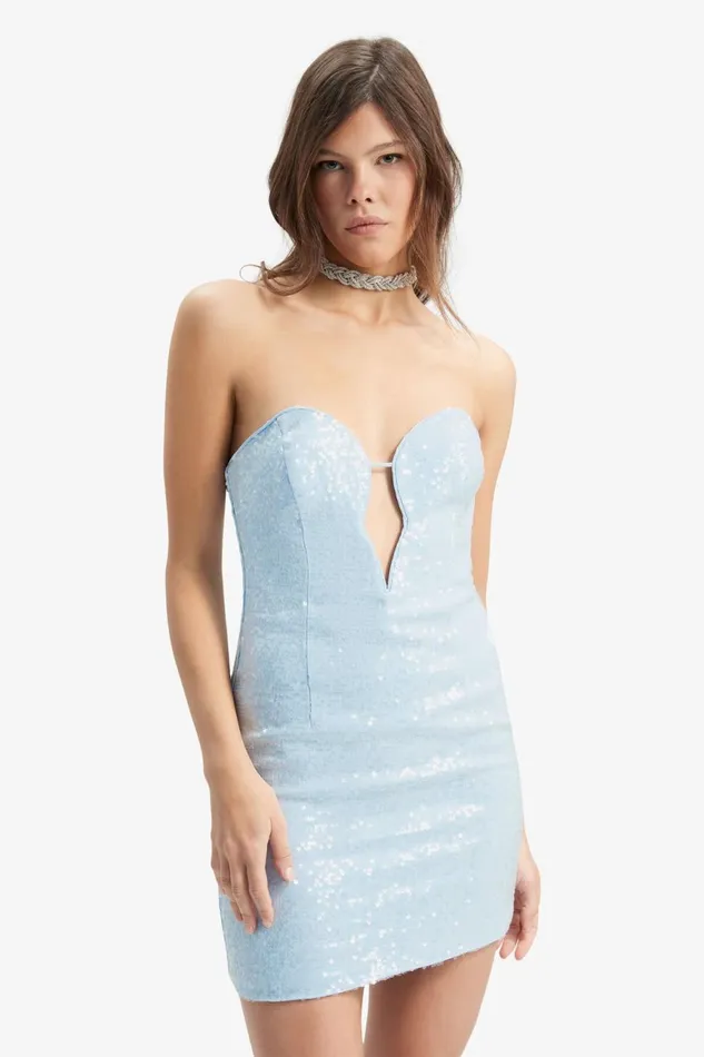Women Bardot Party Dresses Jinxa Sequin Mini Dress In Blue Sequin Blue Sequin Women Bardot Party Dresses Jinxa Sequin Mini Dress In Blue Sequin Blue Sequin