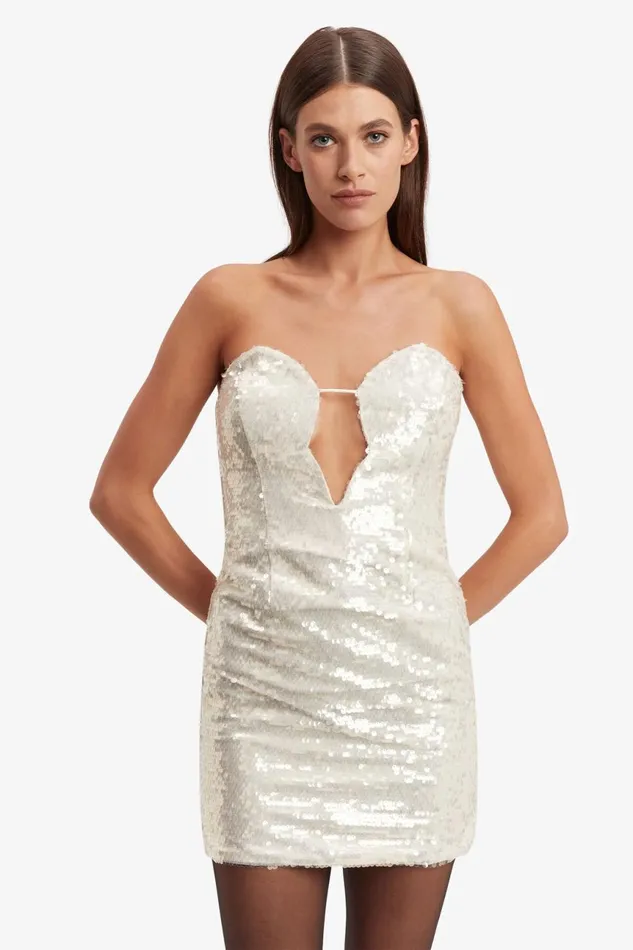 Women Bardot Party Dresses Jinxa Sequin Mini Dress In Nude Sqn Nude Sqn Women Bardot Party Dresses Jinxa Sequin Mini Dress In Nude Sqn Nude Sqn