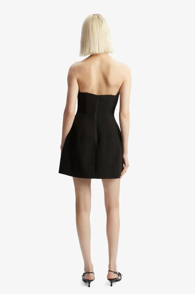 Women Bardot Party Dresses Karoline Hourglass Mini Dress In Black Black Women Bardot Party Dresses Karoline Hourglass Mini Dress In Black Black