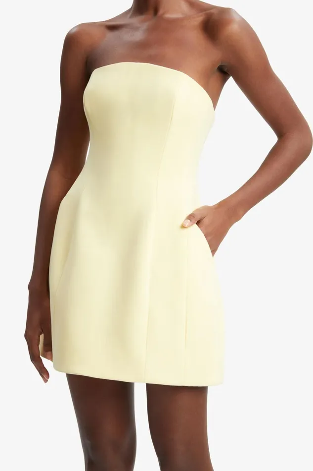 Women Bardot Party Dresses Karoline Hourglass Mini Dress In Canary Yellow Canary Yellow Women Bardot Party Dresses Karoline Hourglass Mini Dress In Canary Yellow Canary Yellow